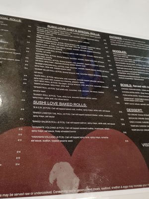 Menu photo 3 Sushi Love Las Vegas, NV