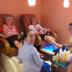 Aroma Nails & Spa - Family visiting from Germany loving their "Spa Treatment" at Aroma Nails in Easton!