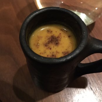 Indian Accent - Pumpkin Coconut milk shorba with Garam Masala - Indian Near Me - New York, New York