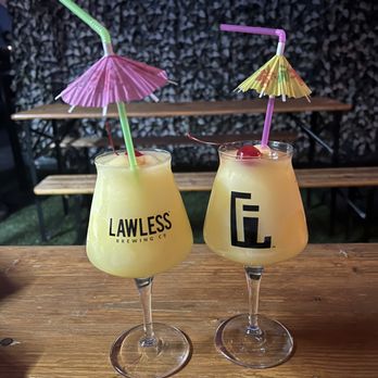 Lawless Brewing - Piña Dolada Slushies. This is the best drink I have had here. 5% seltz only, but it's just like a boozy Disney Dole Whip. - Beer Bar Near Me - Los Angeles, California Lawless Brewing - Piña Dolada Slushies. This is the best drink I have had here. 5% seltz only, but it's just like a boozy Disney Dole Whip. - Beer Bar Near Me - Los Angeles, California