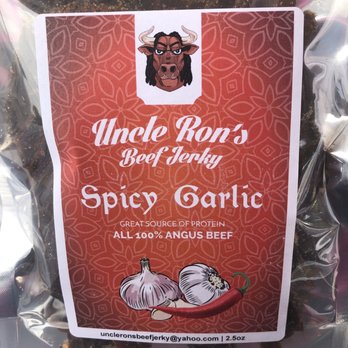Uncle Rons Beef Jerky - Spicy Garlic - Meat Shops Near Me - Fort Worth, Texas