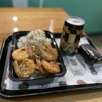 Poke Hana - Garlic fried shrimp plate with white rice and Mac salad. - Poke Near Me - Windermere, Florida Poke Hana - Garlic fried shrimp plate with white rice and Mac salad. - Poke Near Me - Windermere, Florida