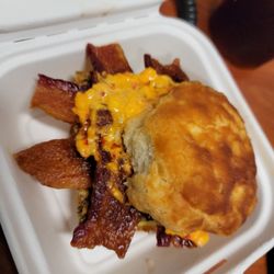 Perq Coffee Bar - Biscuit Sammy with pimento cheese