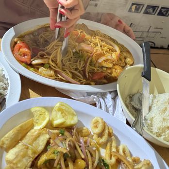 Lucho's Peruvian Restaurant - Shrimp Tallarines - Peruvian Near Me - Rancho Cucamonga, California
