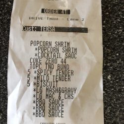 Popeyes Louisiana Kitchen - My teceipt