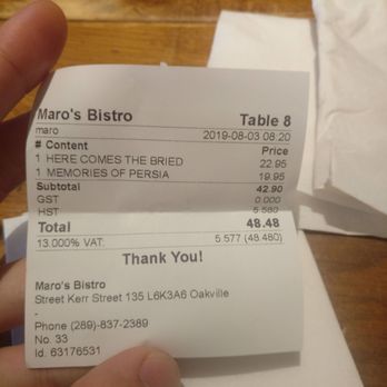 Maro's - Order wasn't corrected to reflect what we got - Middle Eastern Near Me - Oakville, Ontario Maro's - Order wasn't corrected to reflect what we got - Middle Eastern Near Me - Oakville, Ontario