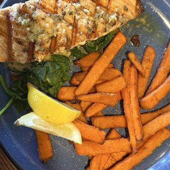 Hoffbrau Steak & Grill House - Salmon and sweet potato fries - Steakhouses Near Me - Amarillo, Texas Hoffbrau Steak & Grill House - Salmon and sweet potato fries - Steakhouses Near Me - Amarillo, Texas
