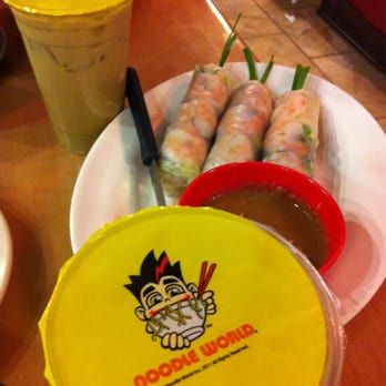 Noodle World - spring roll and taro shake - Chinese Near Me - Alhambra, California Noodle World - spring roll and taro shake - Chinese Near Me - Alhambra, California