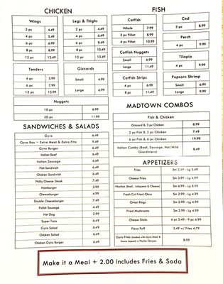 Menu photo 1 Madtown Chicken N' Fish Madison, WI Menu photo 1 Madtown Chicken N' Fish Madison, WI