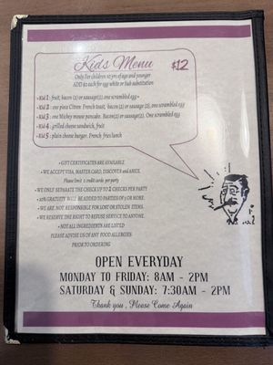 Menu photo 5 Fred's Coffee Shop Sausalito, CA