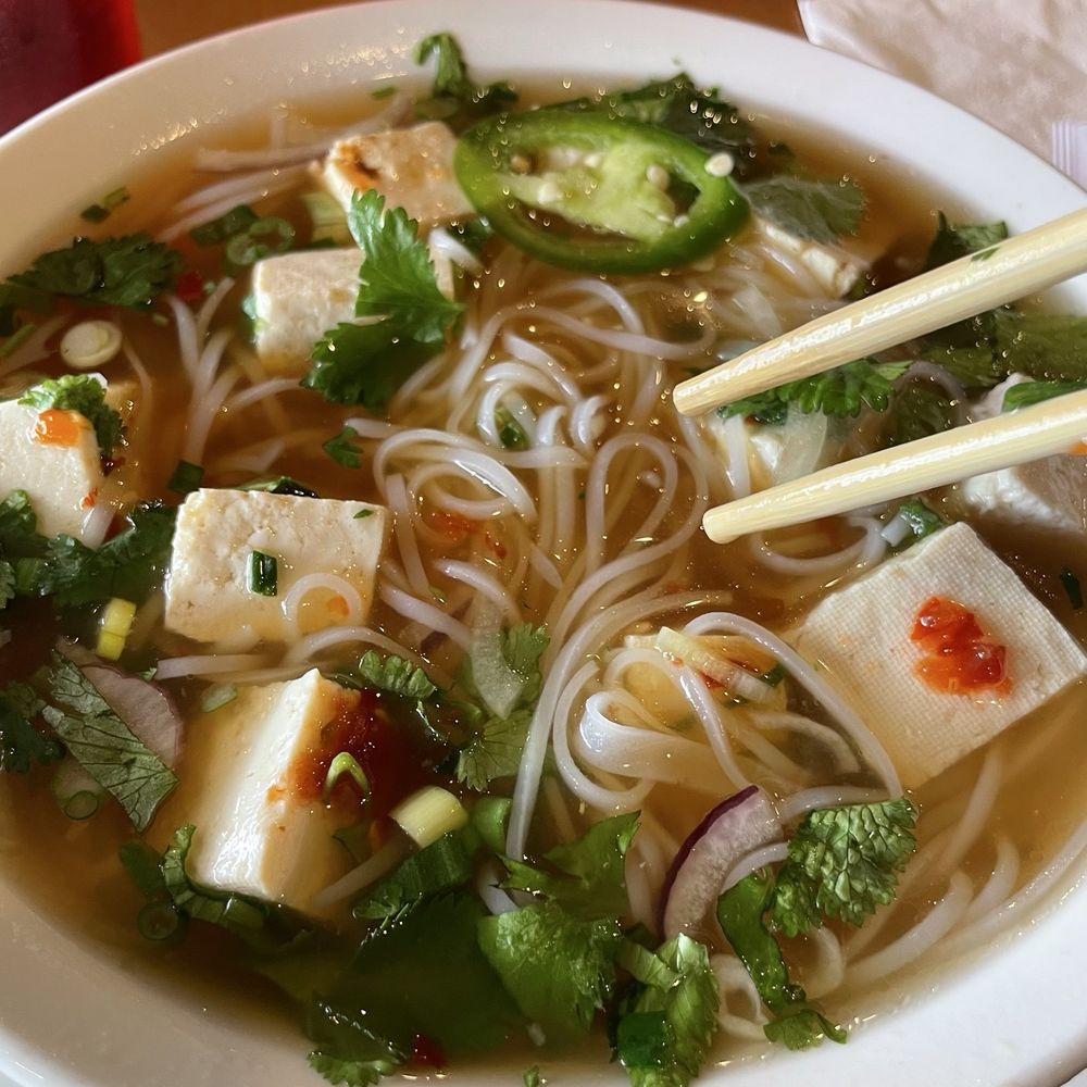Miss Saigon - Small beef broth pho with steamed tofu. - Vietnamese Near Me - Tucson, Arizona Miss Saigon - Small beef broth pho with steamed tofu. - Vietnamese Near Me - Tucson, Arizona