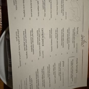 Intero Restaurant - Menu: Jan 2025 - Italian Near Me - Austin, Texas