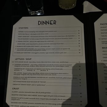 Vic’s - Menu - Italian Near Me - Las Vegas, Nevada