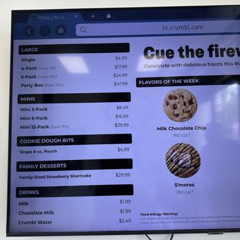 Crumbl - Rancho Cucamonga - Menu - Bakeries Near Me - Rancho Cucamonga, California