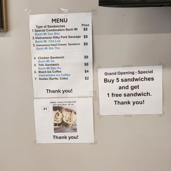 Banh Mi A Mui - Menu - Vietnamese Near Me - San Francisco, California