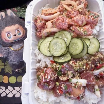 Ry’s Poke Shack - Mayjah Poke Bowl: Spicy Poke + Lao Style Poke $24.95 - Poke Near Me - Urban Honolulu, Hawaii