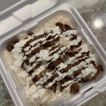 Fresh Pita - Steak cheese and taziki sauce over bismati rice - Salad Near Me - North Providence, Rhode Island Fresh Pita - Steak cheese and taziki sauce over bismati rice - Salad Near Me - North Providence, Rhode Island