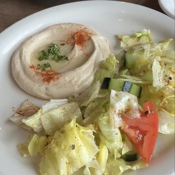 Mr Kebab - Appetizer of salad and hummus - Mediterranean Near Me - Redlands, California