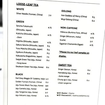 DAMO - Menu - Coffee & Tea Near Me - Los Angeles, California