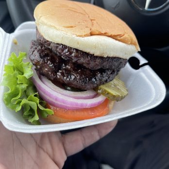 Orchards Bbq and Grill - Double burger with everything. - Barbeque Near Me - Whittier, California Orchards Bbq and Grill - Double burger with everything. - Barbeque Near Me - Whittier, California