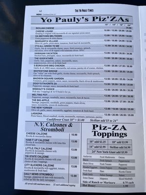 Menu photo 3 Yo Pauly's Chandler, AZ