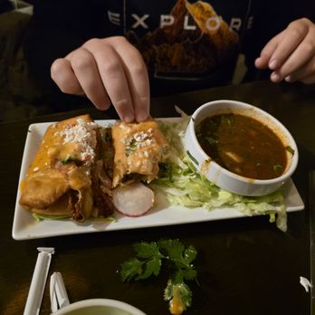 Tapas & Tequila - Birria rolls.  My son loved these - Mexican Near Me - Blue Ridge, Georgia