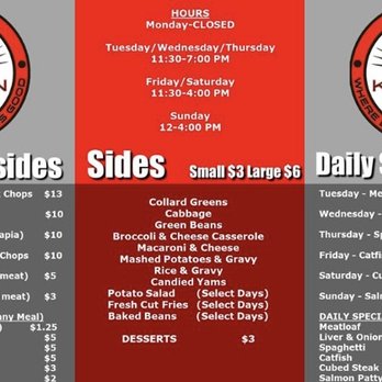 The Good Kitchen - the menu for the good kitchen - Soul Food Near Me - Columbus, Ohio