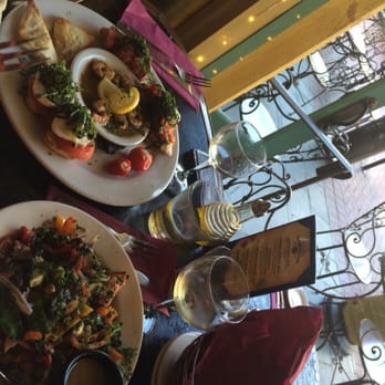 Pascucci - Anti pasta sampler and dammit a good veggie over spinach linguini dish!! - Italian Near Me - Santa Barbara, California