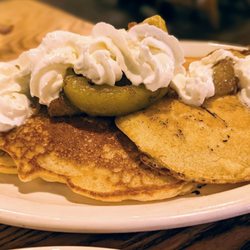 Cracker Barrel Old Country Store - Pancakes with baked apples on top