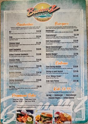 Menu photo 3 Bummz Beach Cafe Myrtle Beach, SC Menu photo 3 Bummz Beach Cafe Myrtle Beach, SC