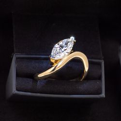 Modern Jewelers - Custom-Made Marquise Engagement Ring