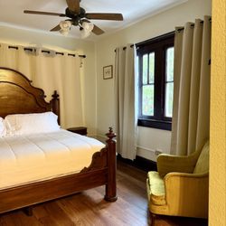 Seating area in bedroom