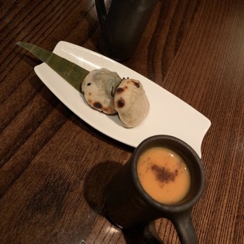 Indian Accent - Complimentary ~ blue cheese naan & pumpkin coconut milk shorba - Indian Near Me - New York, New York