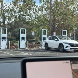 Electrify America - Directly across from Refugio Park (if you can see/read the street sign to the right of the car)
