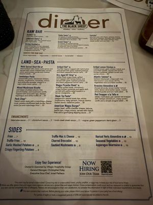 Menu photo 1 The Black Sheep Restaurant Manassas, VA Menu photo 1 The Black Sheep Restaurant Manassas, VA
