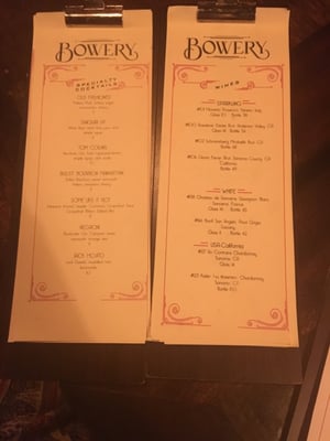 Menu photo 3 The Bowery Bar Cruz Bay, VI Menu photo 3 The Bowery Bar Cruz Bay, VI