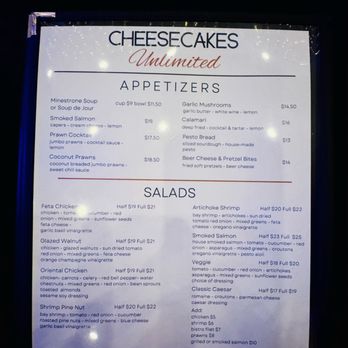 Cheesecakes Unlimited - Menu - Seafood Near Me - Redding, California