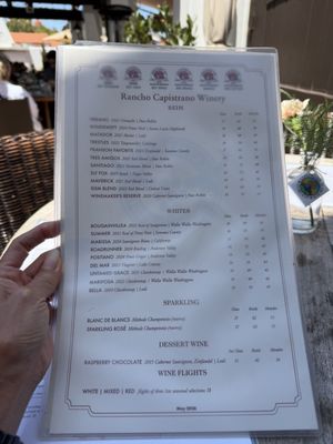 Menu photo 3 Rancho Capistrano Winery San Juan Capistrano, CA Menu photo 3 Rancho Capistrano Winery San Juan Capistrano, CA