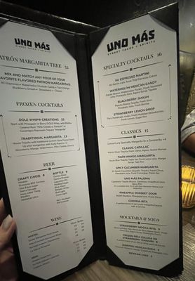 Menu photo 1 Uno Más Street Tacos + Spirits Reno, NV Menu photo 1 Uno Más Street Tacos + Spirits Reno, NV