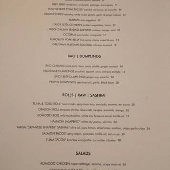Komodo Miami - Reg. menu - Asian Fusion Near Me - Miami, Florida Komodo Miami - Reg. menu - Asian Fusion Near Me - Miami, Florida