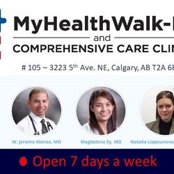 MyHealthWalk-In and Comprehensive Care Clinic - We're open 7 days a week! Guaranteed short wait times!
