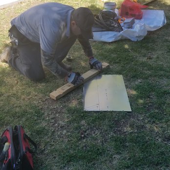 Free Air Mechanical - Measuring the sheet metal for the ducting. - Heating & Air Conditioning/HVAC Near Me - Escondido, California Free Air Mechanical - Measuring the sheet metal for the ducting. - Heating & Air Conditioning/HVAC Near Me - Escondido, California