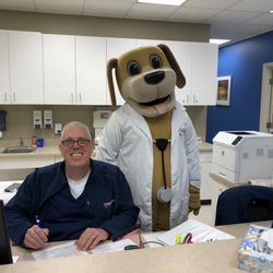 MainStreet Family Care - Dr Wags with one of our providers at MainStreet Family Urgent Care In Brewton, Alabama!