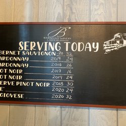 Barnello Winery - Menu