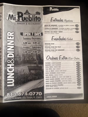 Menu photo 6 Mi Pueblito Tampa, FL Menu photo 6 Mi Pueblito Tampa, FL