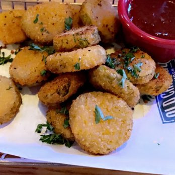 Old Chicago Pizza + Taproom - The fried pickles and sweet Thai sauce - Pizza Near Me - Jacksonville, North Carolina