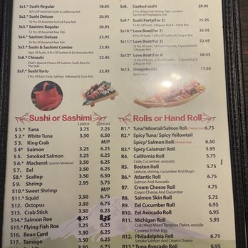 Fuji Sushi - Menu - Sushi Bars Near Me - Midland, Michigan