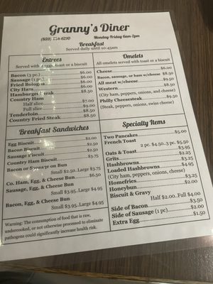 Menu photo 2 Granny's Diner Harrodsburg, KY Menu photo 2 Granny's Diner Harrodsburg, KY