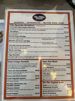 Menu photo 4 The Villa Diner Charlottesville, VA
