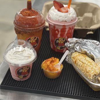 Ponchos Antojitos - Raspado De Mango, Strawberry Cheesecake Shake, Poncho's Mangoneado Ice, and an Elote. - Ice Cream & Frozen Yogurt Near Me - Cypress, California Ponchos Antojitos - Raspado De Mango, Strawberry Cheesecake Shake, Poncho's Mangoneado Ice, and an Elote. - Ice Cream & Frozen Yogurt Near Me - Cypress, California